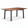 Wooden dining table with black metal legs 150 x 90 x 75cm